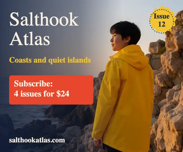 Salthook Atlas travel magazine subscription ad template