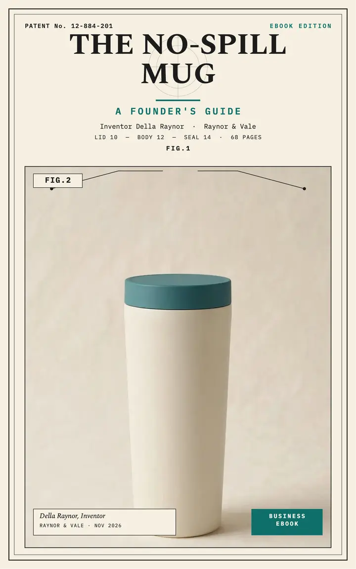 No-spill mug patent ebook, Raynor and Vale template