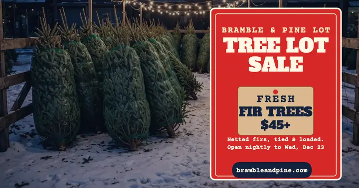 Bramble and Pine night tree lot sale template