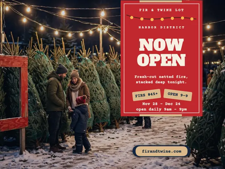 Fir and Twine lot opening slide template