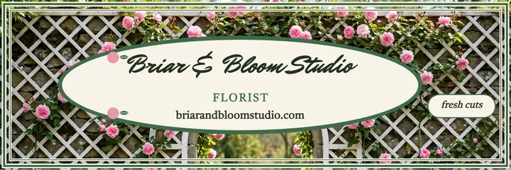 Briar and Bloom trellis florist header template