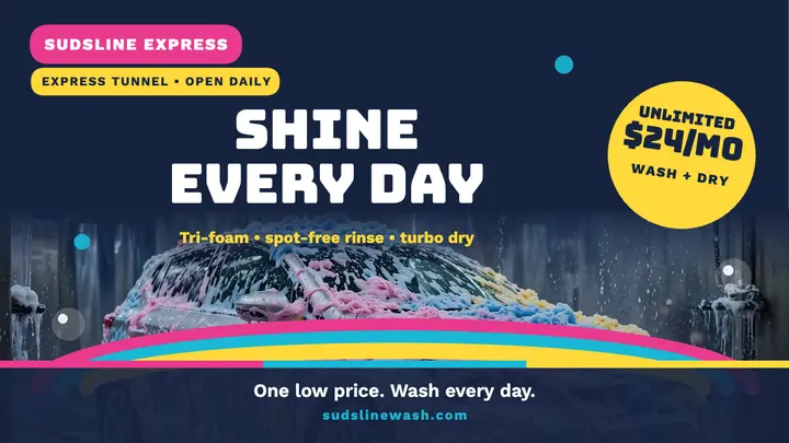 Sudsline unlimited shine wash thumbnail template