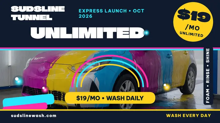 Sudsline Tunnel unlimited wash thumbnail template