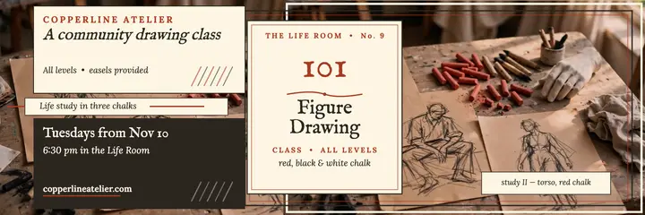 Copperline figure drawing class header template