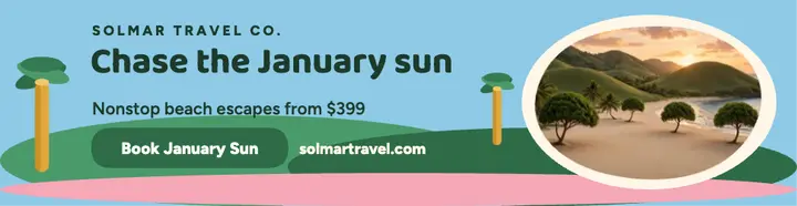 Solmar January sun travel billboard template