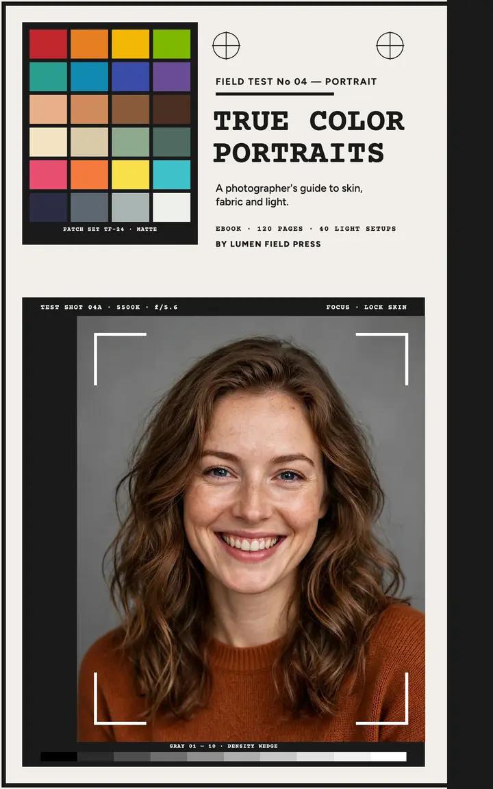 True Color Portraits ebook cover template