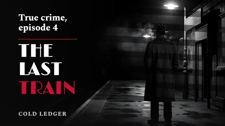 The Last Train true crime thumbnail, film noir template