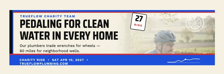 Trueflow charity ride team header template