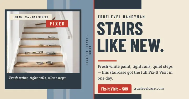 Truelevel Handyman staircase promo template