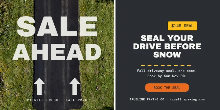 Trueline fall driveway seal road post template
