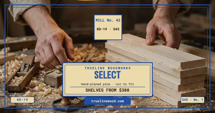 Trueline Woodworks shelves lumber post template