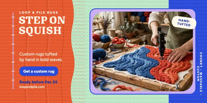 Loop and Pile custom tufted rugs post: custom rug post template