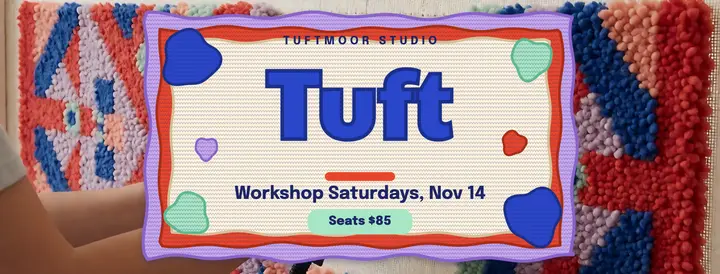 Tufting workshop rug Facebook cover template