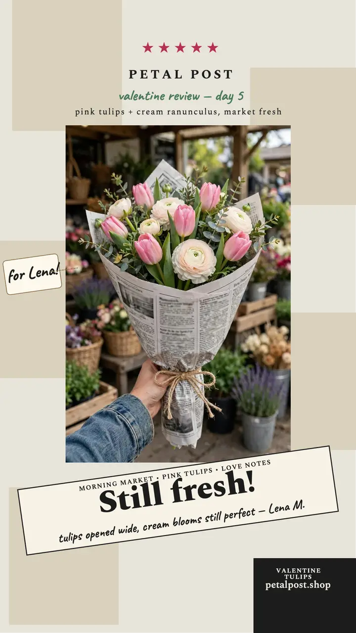 Petal Post tulip review story template