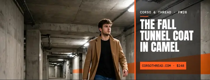 Corso and Thread fall tunnel coat cover template