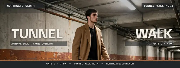 Northgate Cloth tunnel walk arrival cover template