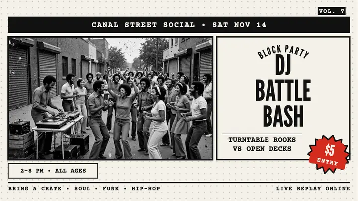 Block party DJ battle thumbnail template