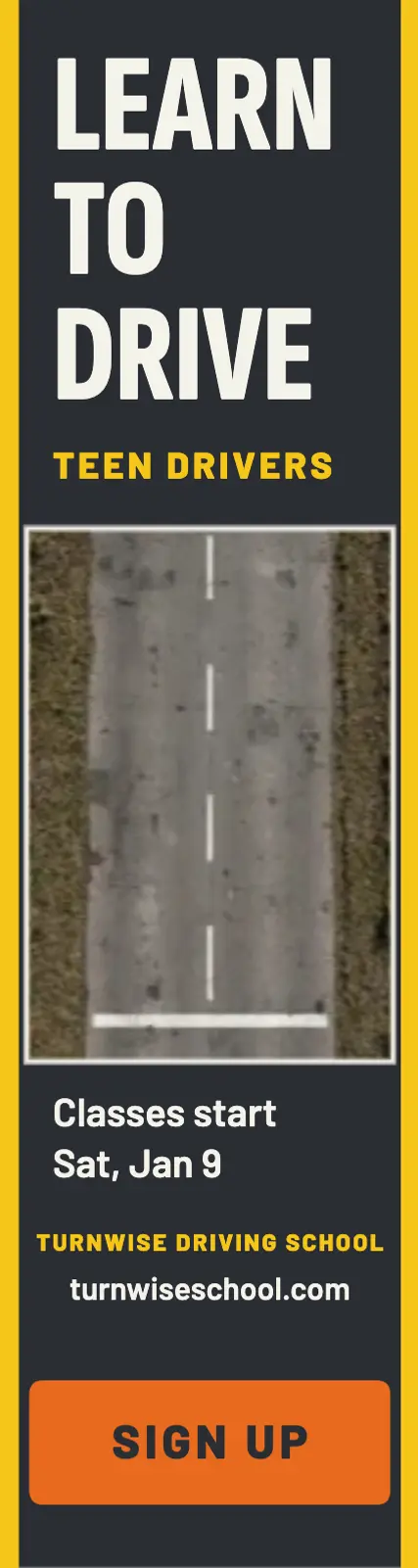 Turnwise teen driving school skyscraper ad template