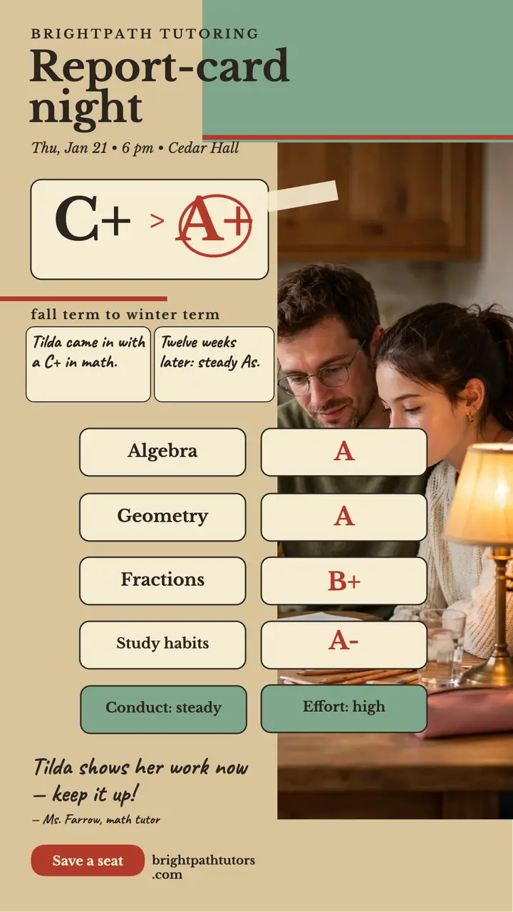 Brightpath report-card night story template
