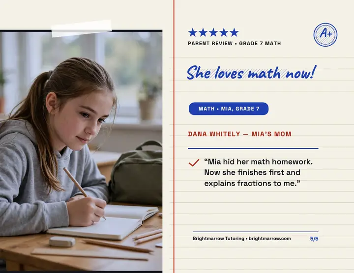 Brightmarrow parent review notebook flyer: tutoring review flyer template