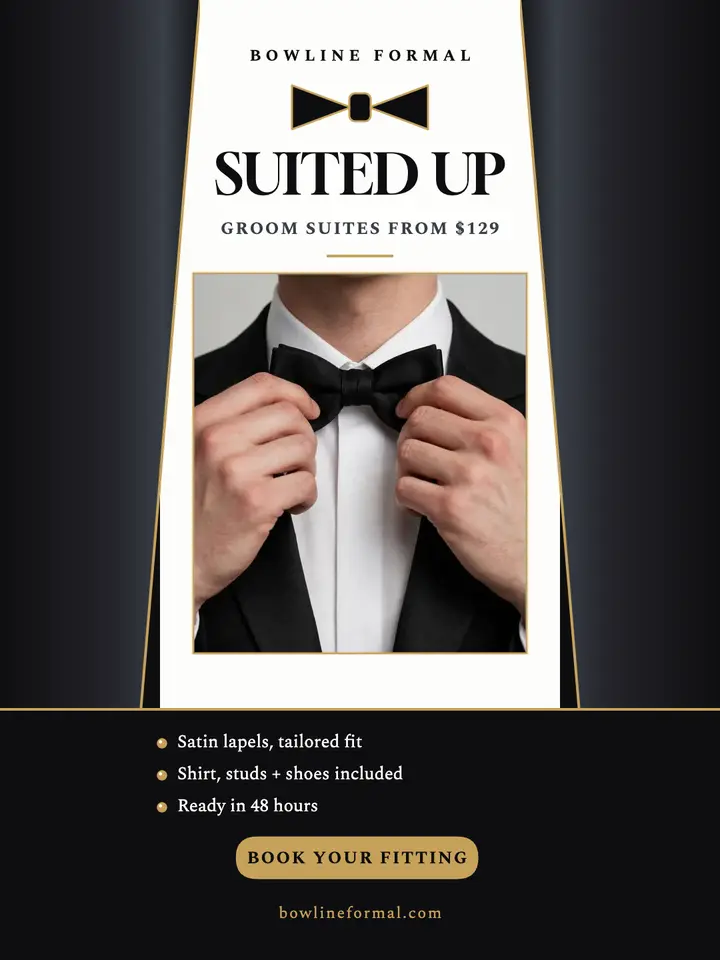 Bowline Formal tuxedo rental portrait template