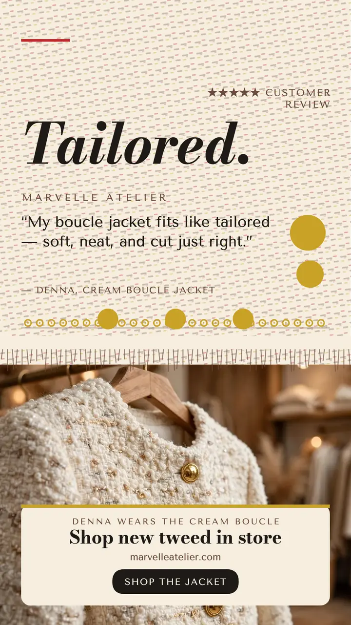 Marvelle tweed review story template