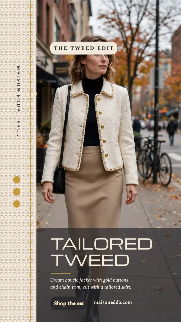 Maison Edda tweed edit boutique story template