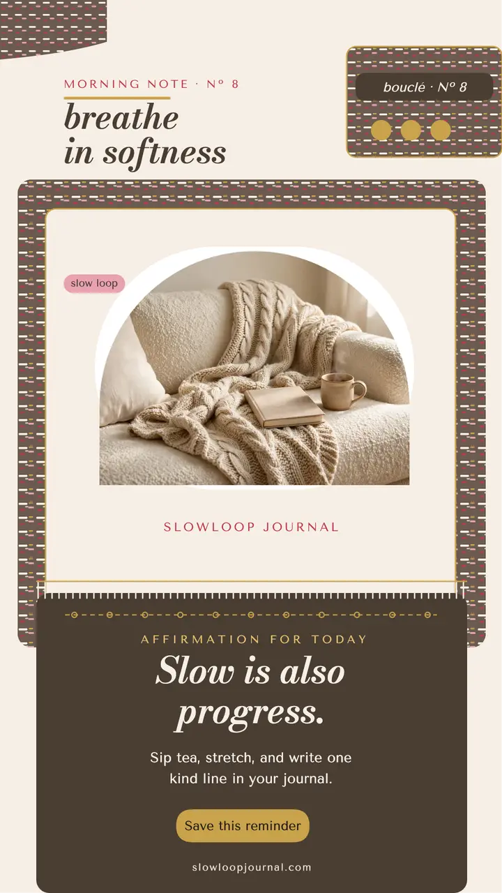 Slowloop soft morning tweed story template