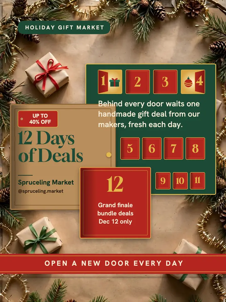 Twelve days of deals advent calendar post template