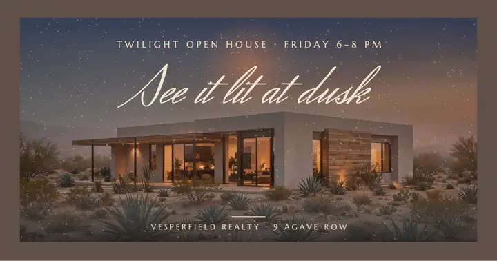 Twilight open house post, dirty gradient template