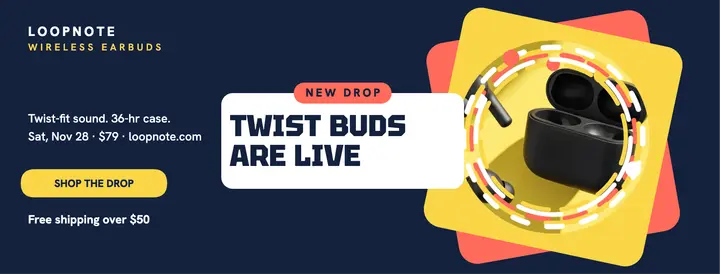 Loopnote Twist Buds launch cover template