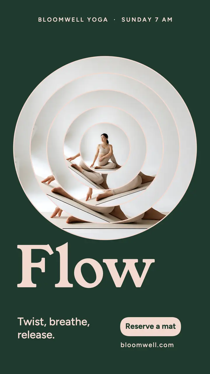 Yoga flow rings story template