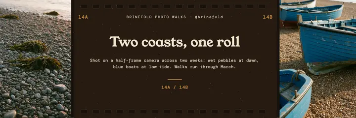Two coasts, one roll photo walks X header template