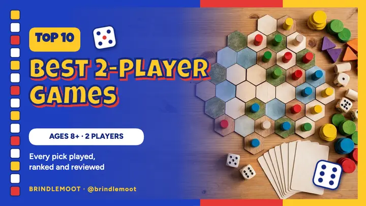 Best 2-player board games review thumbnail template