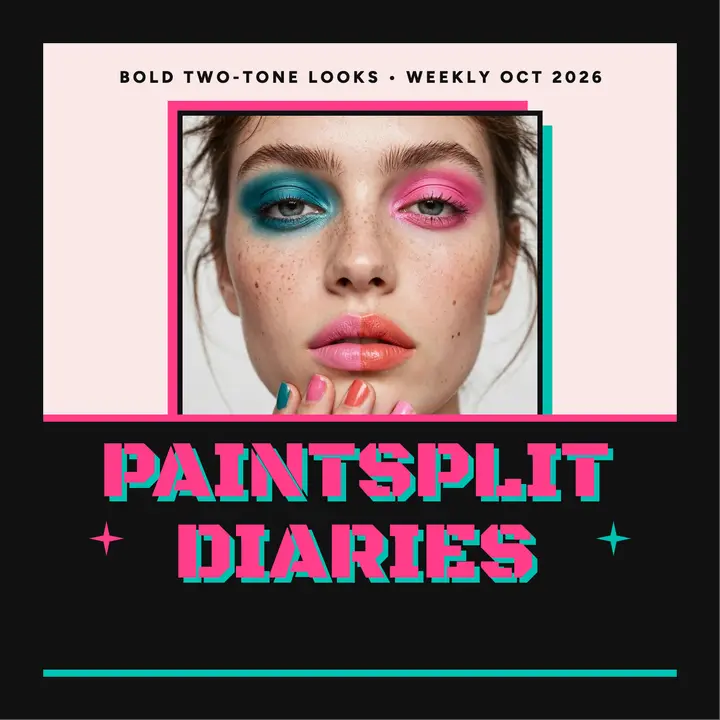Paintsplit Diaries two-tone beauty cover template