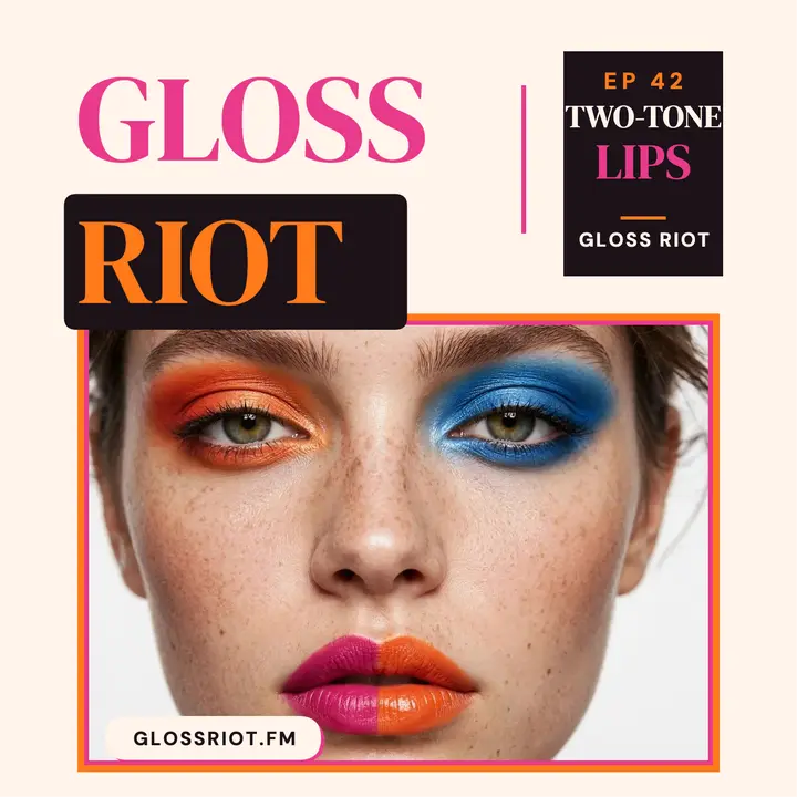 Gloss Riot two-tone lips podcast cover template