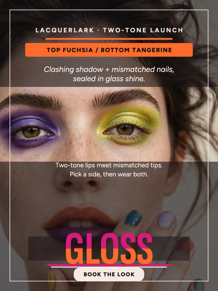 Lacquerlark two-tone gloss portrait template