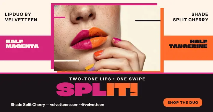 Lipduo two-tone lip launch post template