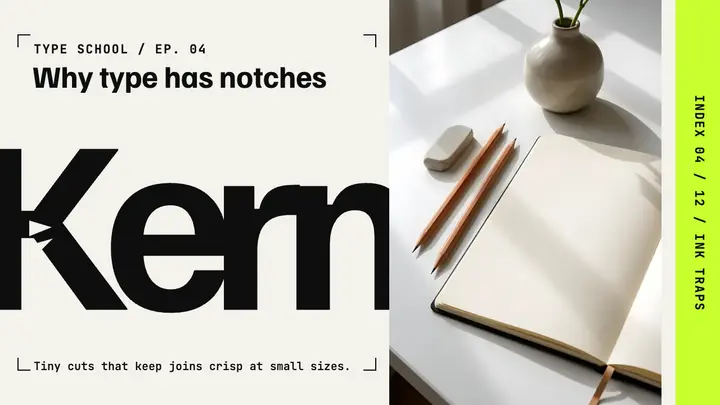 Type school ink traps thumbnail template