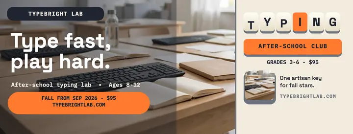 Typebright Lab typing cover: typing class facebook cover template