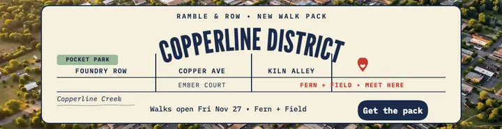 Copperline walking tour launch billboard template