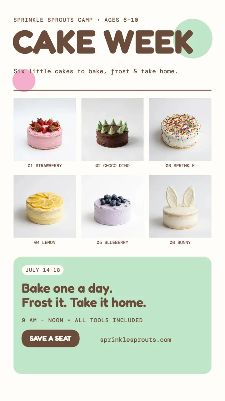 Sprinkle Sprouts Cake Week story template