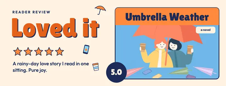 Umbrella Weather novel review cover template
