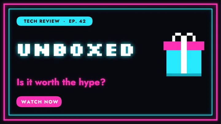 Unboxed arcade tech thumbnail template