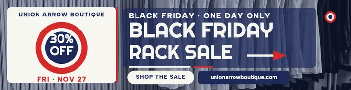 Union Arrow Black Friday rack sale billboard: black friday sale billboard template