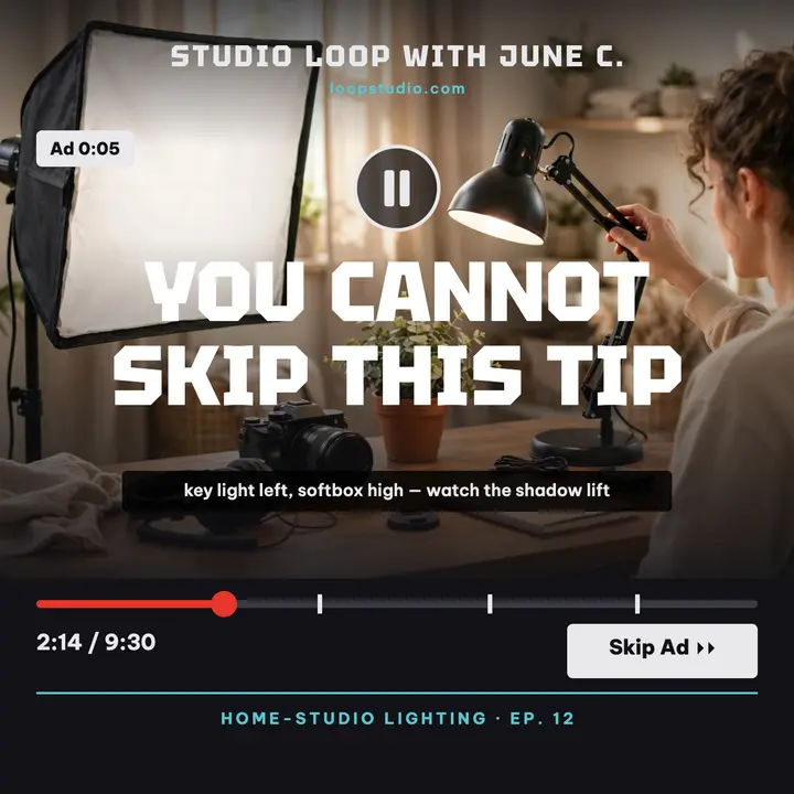 Studio Loop lighting tip creator cover template