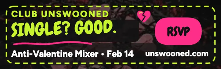 Club Unswooned singles mixer mobile ad: singles mixer ad template