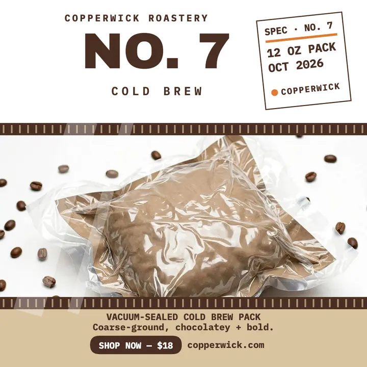 Copperwick Cold Brew No. 7 vacuum pack post template