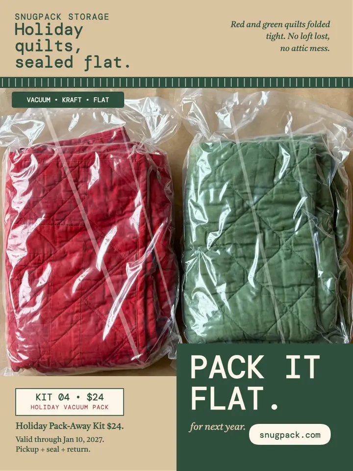 Snugpack holiday quilt vacuum portrait template
