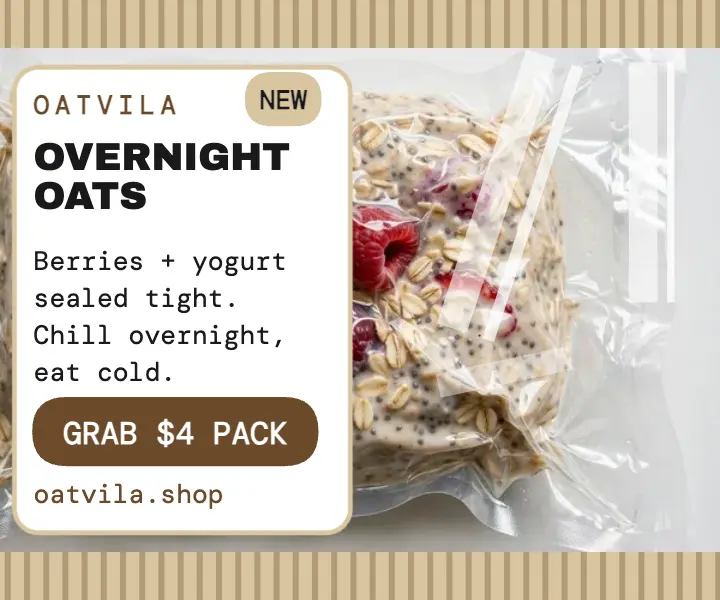 Oatvila Morning Seal Oats pack ad template